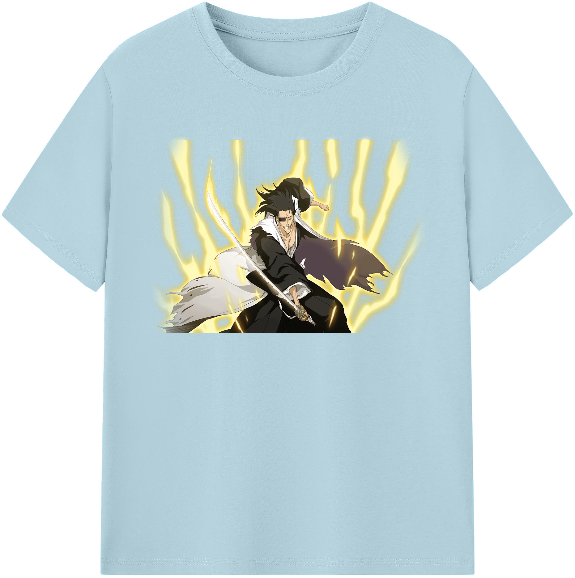 （画像用） ブリーチ ざらき けんぱち BLEACH Zaraki Kenpachi 綿100％半袖Tシャツ（フロントプリント）